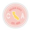Golden State California Sticker