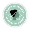 Women in Science Light Green Sticker