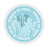 Women in Tech Blue Sticker