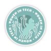 Women in Tech Green Sticker