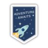 Adventure Awaits Rocket Sticker