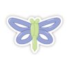 Purple & Green Balloon Dragonfly Sticker