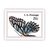 Butterfly US Postage Stamp Sticker