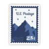 Blue Mountain US Postage Stamp Sticker