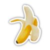 Half Peeled Banana Sticker