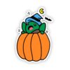 Frog Pumpkin Halloween Sticker