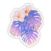 Purple and Orange Floral Sticker