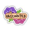 Vaccinated Floral Sticker