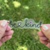 Be Kind Cursive Floral Clear Sticker