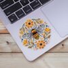Flowers And Bee Clear Sticker