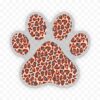 Cheetah Pattern Paw Print Clear Sticker