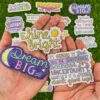 It's Okay to Feel All The Emotions. Sadness. Joy. Uncertainty. Whatever It Is, Just Don't Give Up Purple Sticker