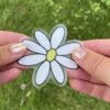 Yellow Daisy Aesthetic Clear Sticker