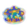 3 Trippy Mushrooms Holographic Sticker
