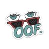 oof - Blue Sunglasses Sticker