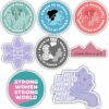 Strong Women Sticker 8 Pack