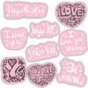 Valentine's Sticker Pink 9 Pack