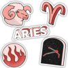 Aries Zodiac Sticker 5 Pack