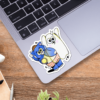 Ghost & Blue Cat Sticker