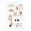 Sheet of Mini Stickers - Watercolor Aesthetic - 10 Designs